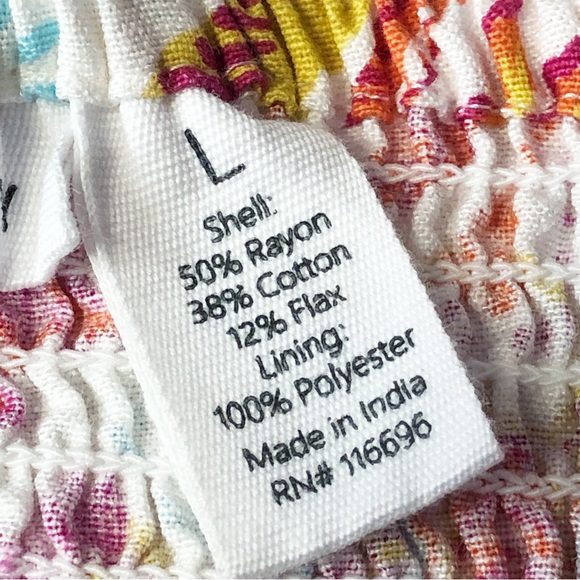 Midnight Sky Colorful Floral Paisley Linen Blend Crop Top - Picture 5 of 16